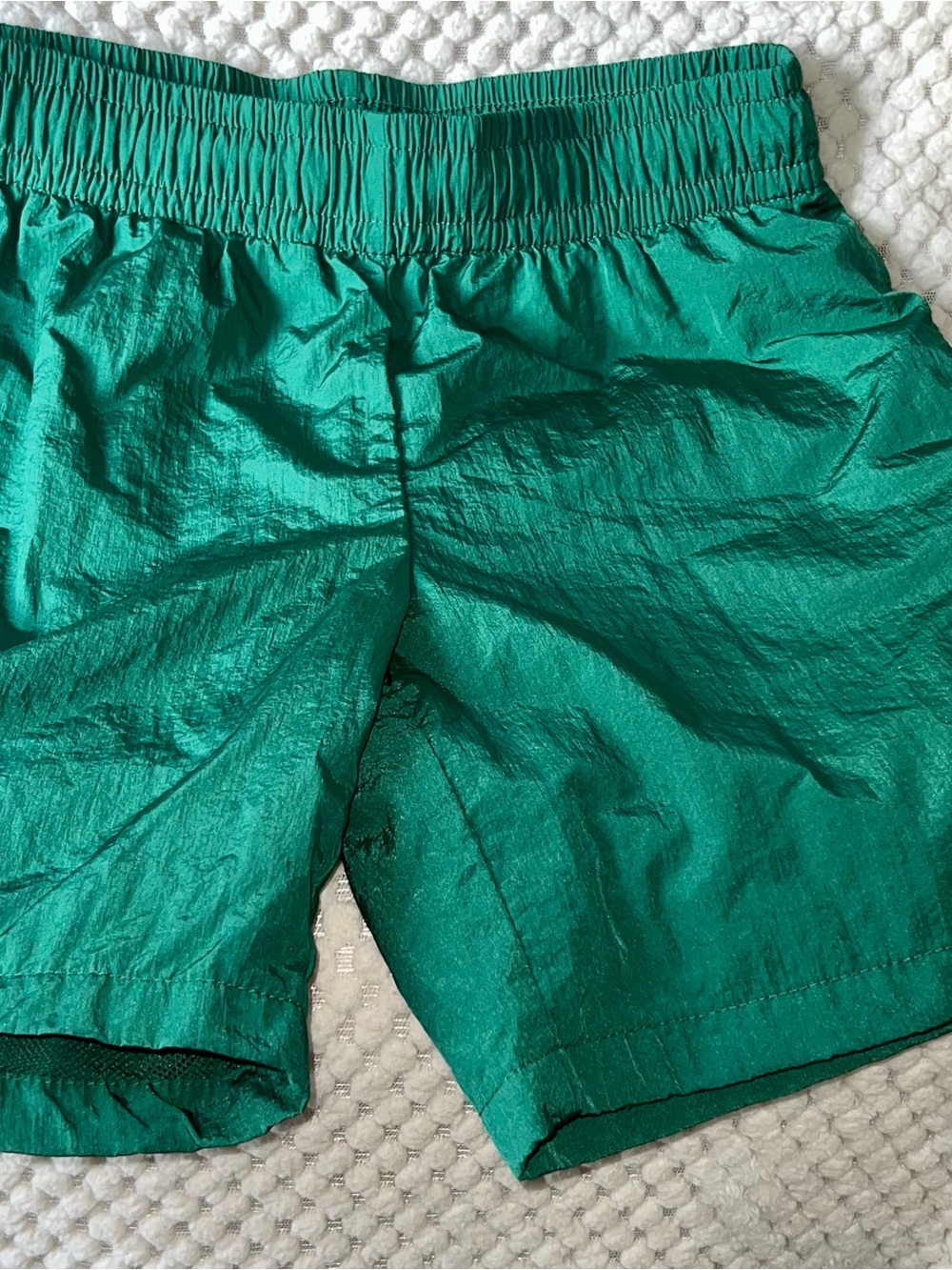 GUESS Men’s Solid Swim Trunks Drawstring Elastic Waist Lined Green Size S